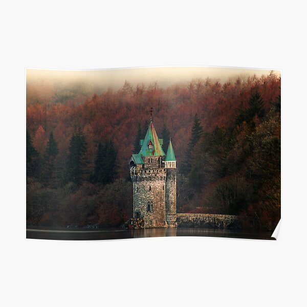 Fantasy Fairy Tale Princess Tower In The Misty Woods Poster