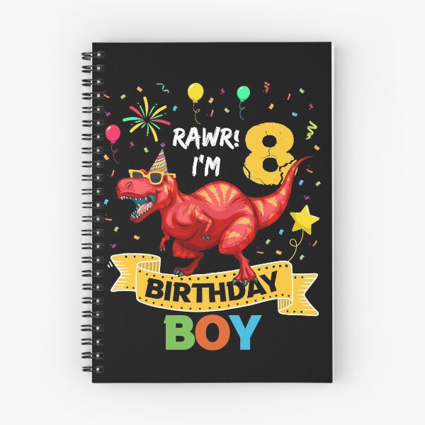 Item preview, Rawr Dinosaur Birthday Boy 8 Year Old designed and sold by 4designpro.