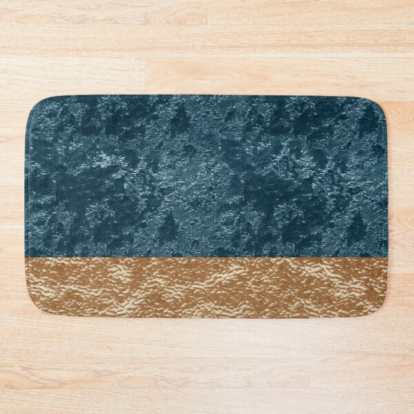 Item preview, Sky teal velvet and golden luxe designed and sold by peggieprints.
