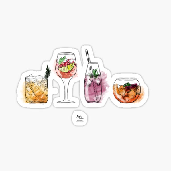 Cocktails Sticker