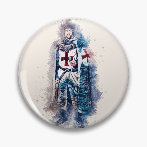 Item preview, Knights Templar Warrior The crusader Watercolor Historic Fine Art  designed and sold by Naumovski.