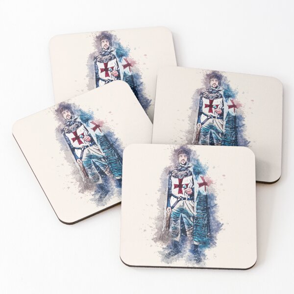 Item preview, Knights Templar Warrior The crusader Watercolor Historic Fine Art  designed and sold by Naumovski.