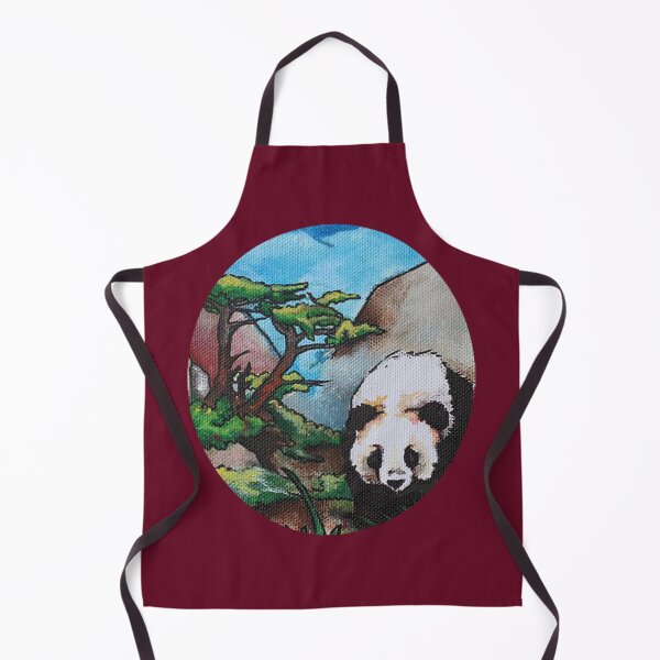 Item preview, Panda cute black and white in the Chinese mountains nature designed and sold by RyukiArtbook.