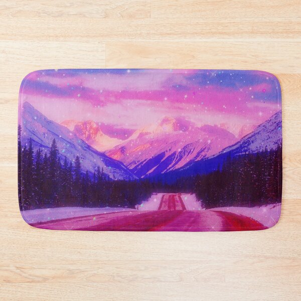 Item preview, Pink lofi mountain range  designed and sold by WanderAesthetic.