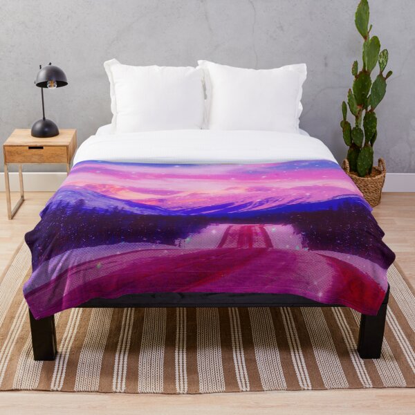 Item preview, Pink lofi mountain range  designed and sold by WanderAesthetic.