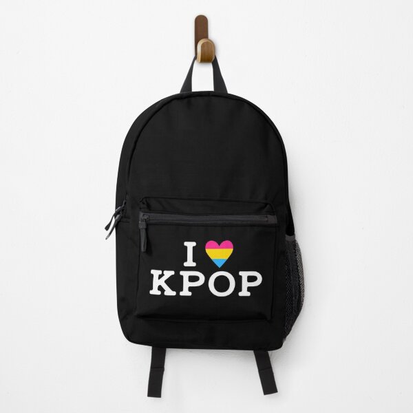 Item preview, I LOVE KPOP Pan Pansexual Flag Pride LGBTQ+ CUTE Quote designed and sold by SugarSaint.