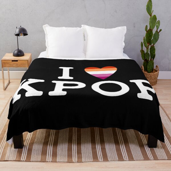 Item preview, I LOVE KPOP Lesbian Pride Flag LGBTQ+ CUTE Quote Rainbow designed and sold by SugarSaint.