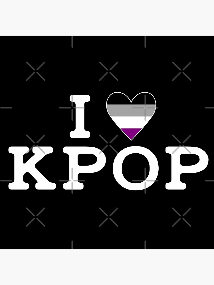 I Love Kpop Asexual Ace Pride Flag Lgbtq Cute Quote Rainbow Photographic Print For Sale By