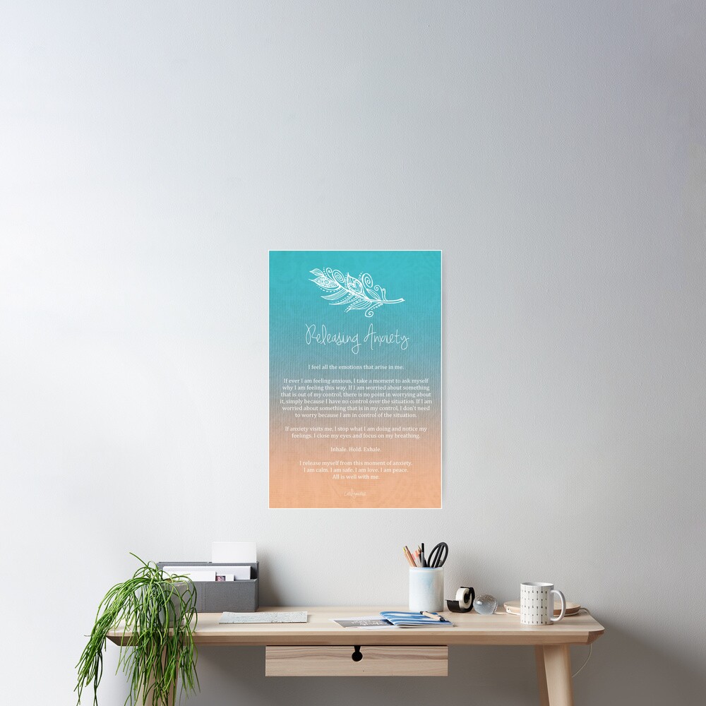 Affirmation - Releasing Anxiety Poster