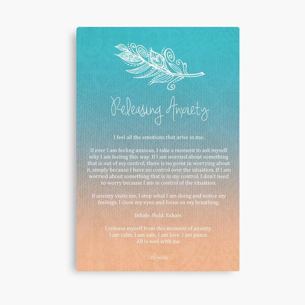 Affirmation - Releasing Anxiety Canvas Print
