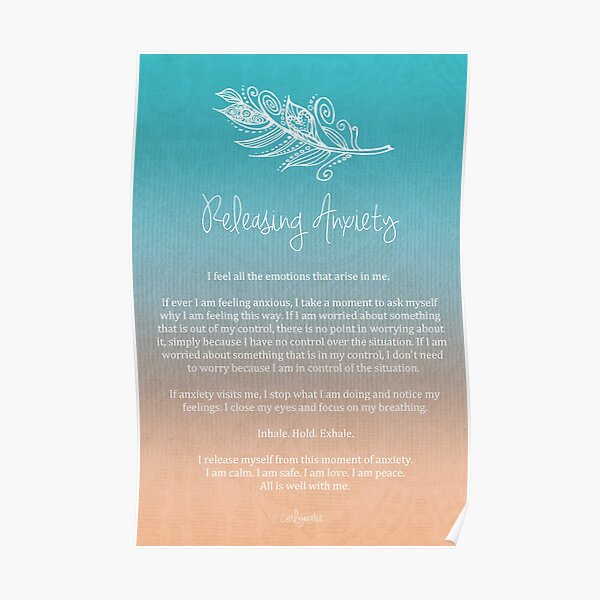 Affirmation - Releasing Anxiety Poster