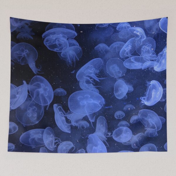 Item preview, transparent Jelly fish in deep blue sea designed and sold by abhishekarts.