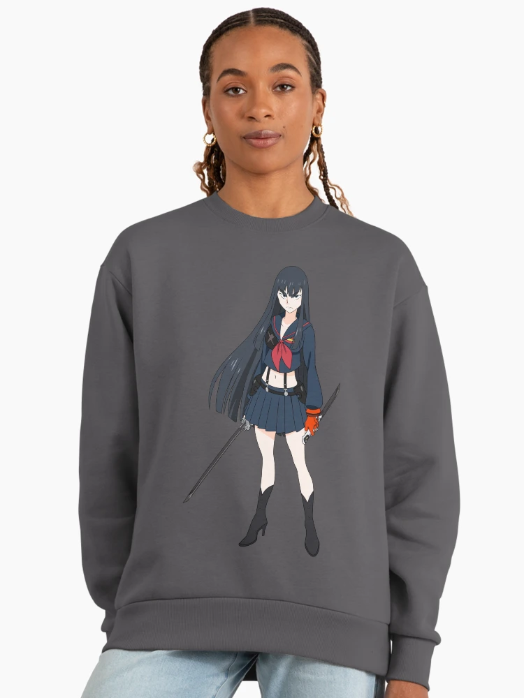 Thumbnail 3 von 6, Premium Oversized Pullover, Kiryuin Satsuki - Senketsu designt und verkauft von Racheya.