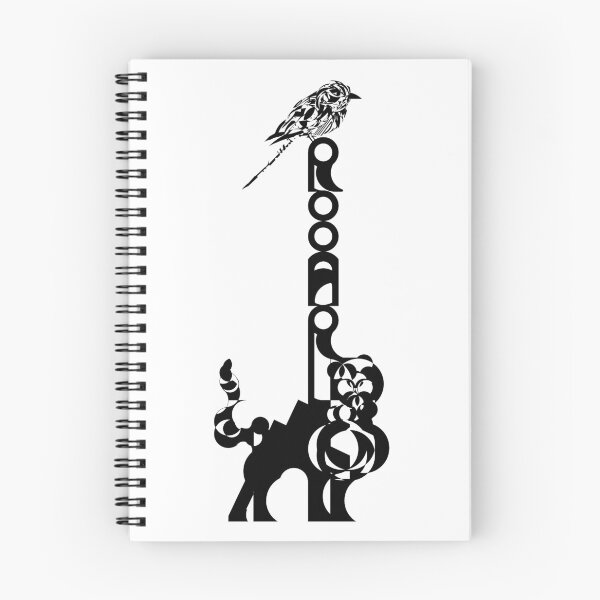 Item preview, Companions in Roar - Logoart with the word “Rooar” placed vertically on a feline's back and a bird on top. designed and sold by BDLVandFriends.