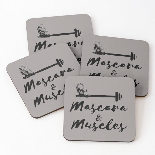Item preview, Mascara and Muscles Women’s Workout Gym Motivational Motivation  designed and sold by healmyvibe.
