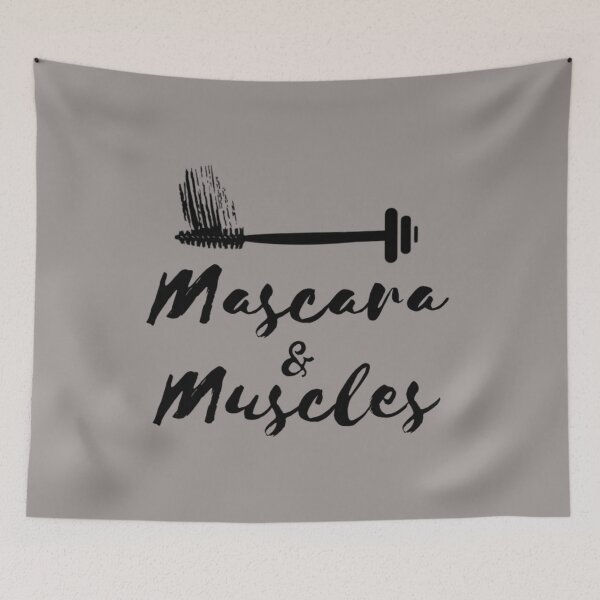 Item preview, Mascara and Muscles Women’s Workout Gym Motivational Motivation  designed and sold by healmyvibe.
