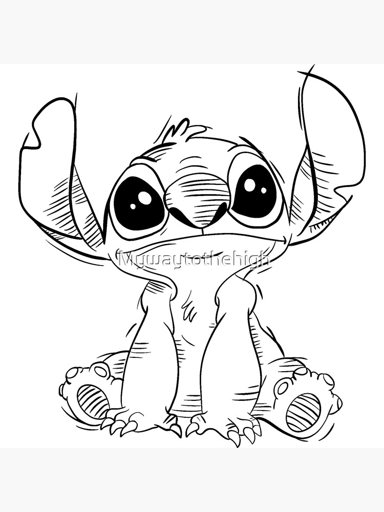 Stitch Draft from Lilo and Stitch!! frontal versión  Art Print for Sale by  Mywaytothehigh