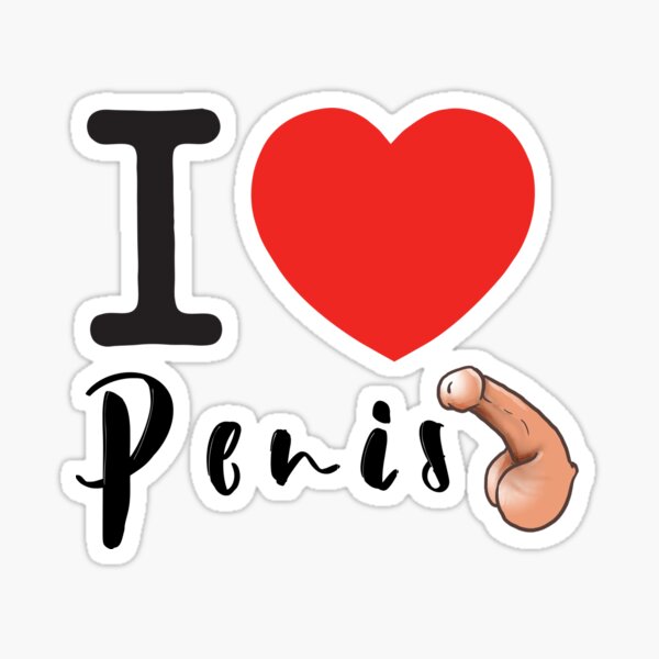 Amo el pene Pegatina