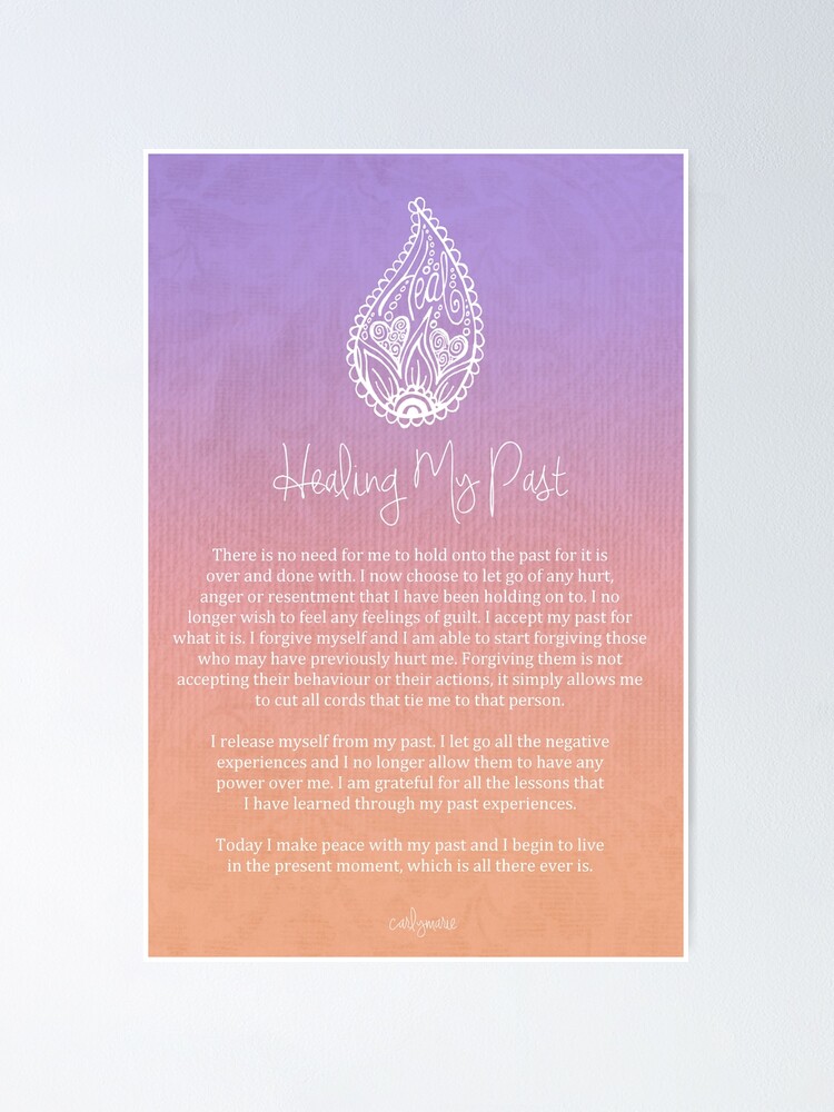 Alternate view of Affirmation - Healing My Past Poster