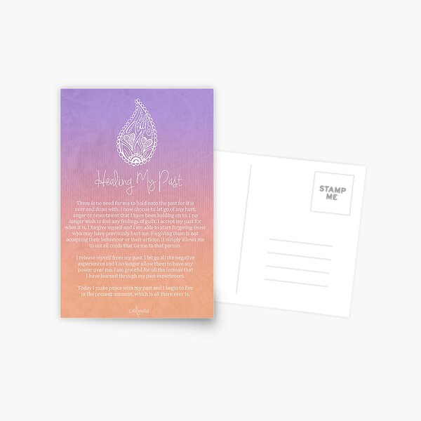 Afirmación - Curación de mi pasado Postal