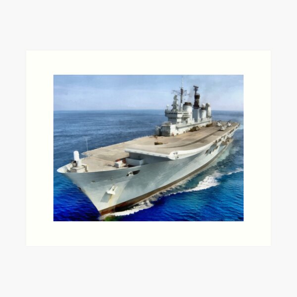 HMS Ark Royal Oil 1 Art Print