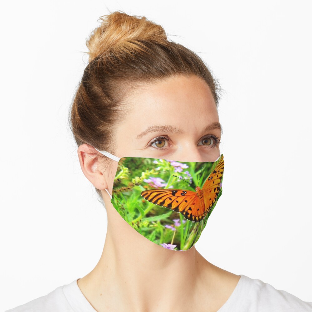 Orange Butterfly Windows From Heaven Mask