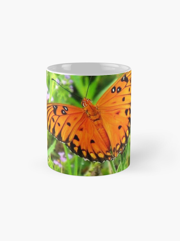 Alternate view of Orange Butterfly Windows From Heaven Mug