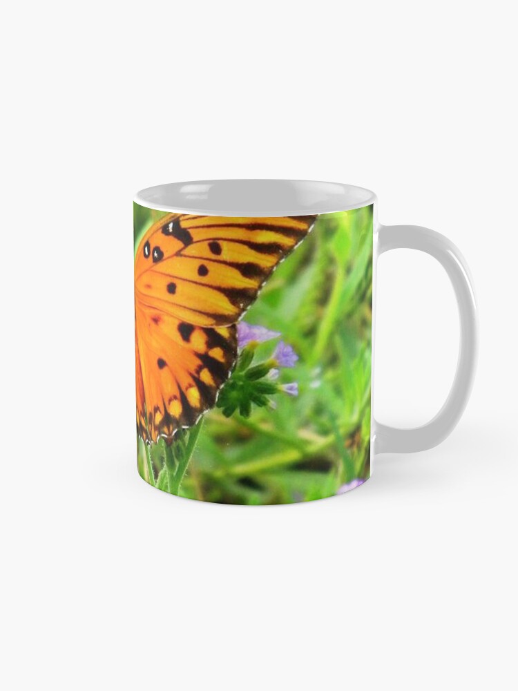 Alternate view of Orange Butterfly Windows From Heaven Mug