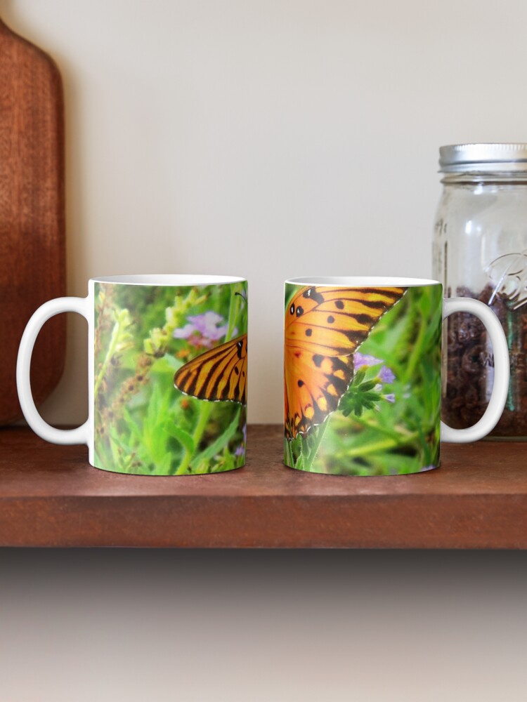 Alternate view of Orange Butterfly Windows From Heaven Mug