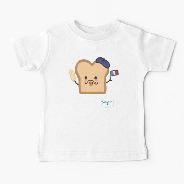 Cute French toast funny cute moustache Baby T-Shirt