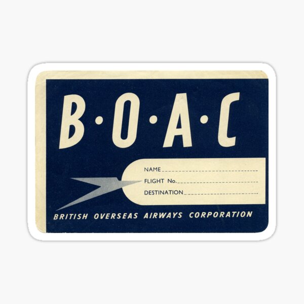 Item preview, B.O.A.C luggage label designed and sold by paulgrand.
