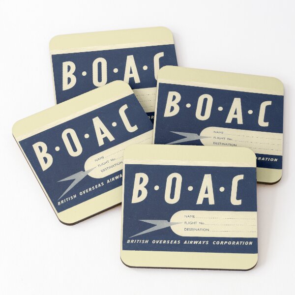 Item preview, B.O.A.C luggage label designed and sold by paulgrand.