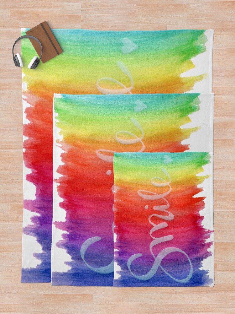Thumbnail 5 of 6, Throw Blanket, Smile designed and sold by JessicaTang.