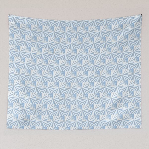 Aperçu de l'œuvre Modèle de cercle géométrique de couleur bleu bébé Rapport créée et vendue par mbelmar.