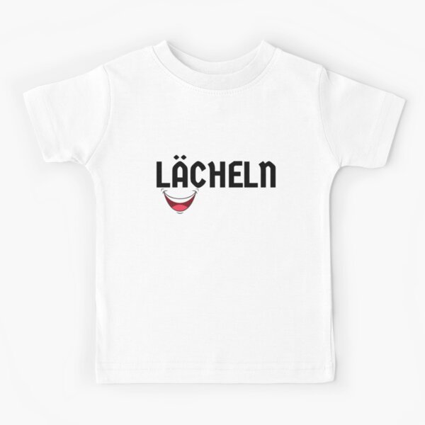 l-cheln-smile-in-german-deutsch-with-smiley-face-kids-t-shirt-by