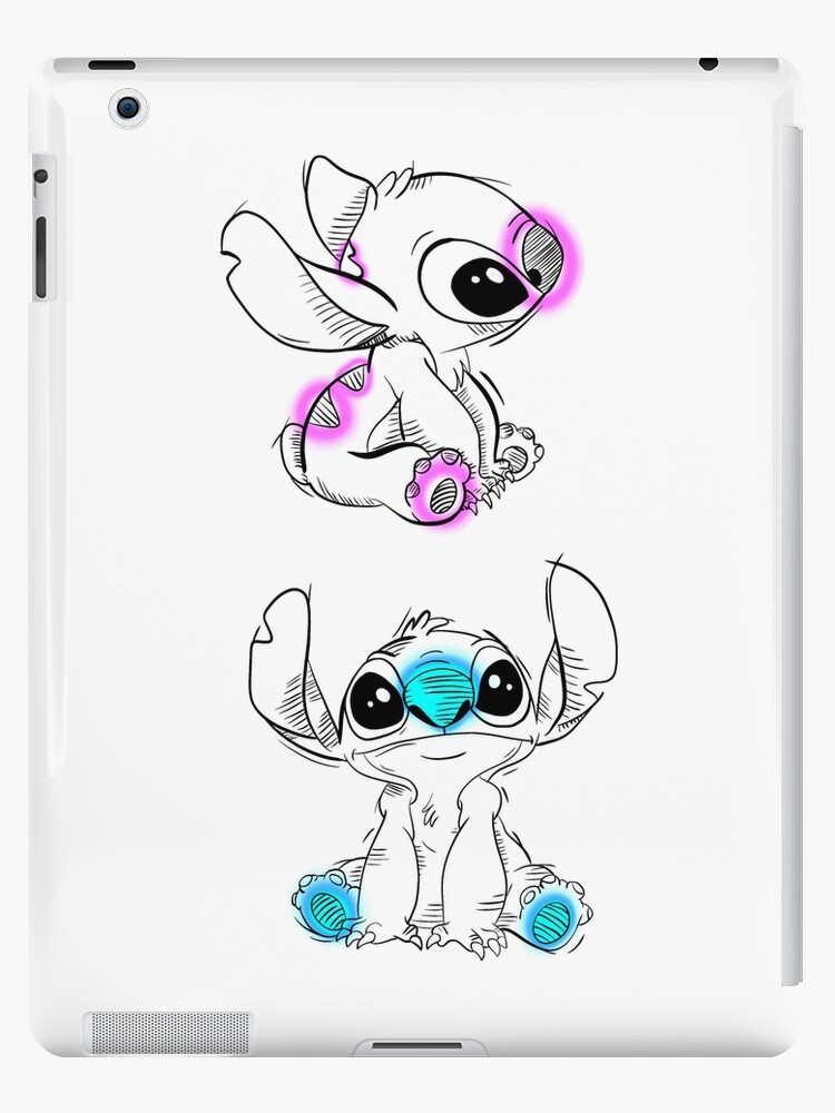 Coque et skin adhésive iPad for Sale avec l'œuvre « Stitch et Lilo Stitch  Angel Love » de l'artiste RufusGagas