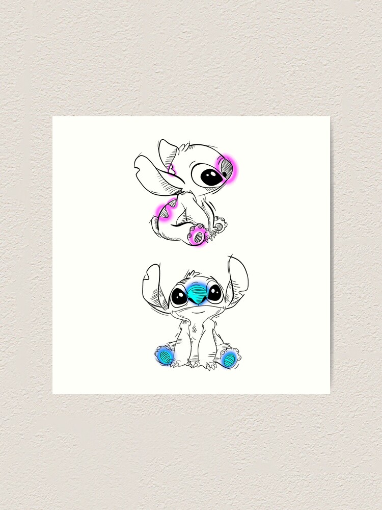 Stitch Draft from Lilo and Stitch!!  Art Print for Sale by Mywaytothehigh