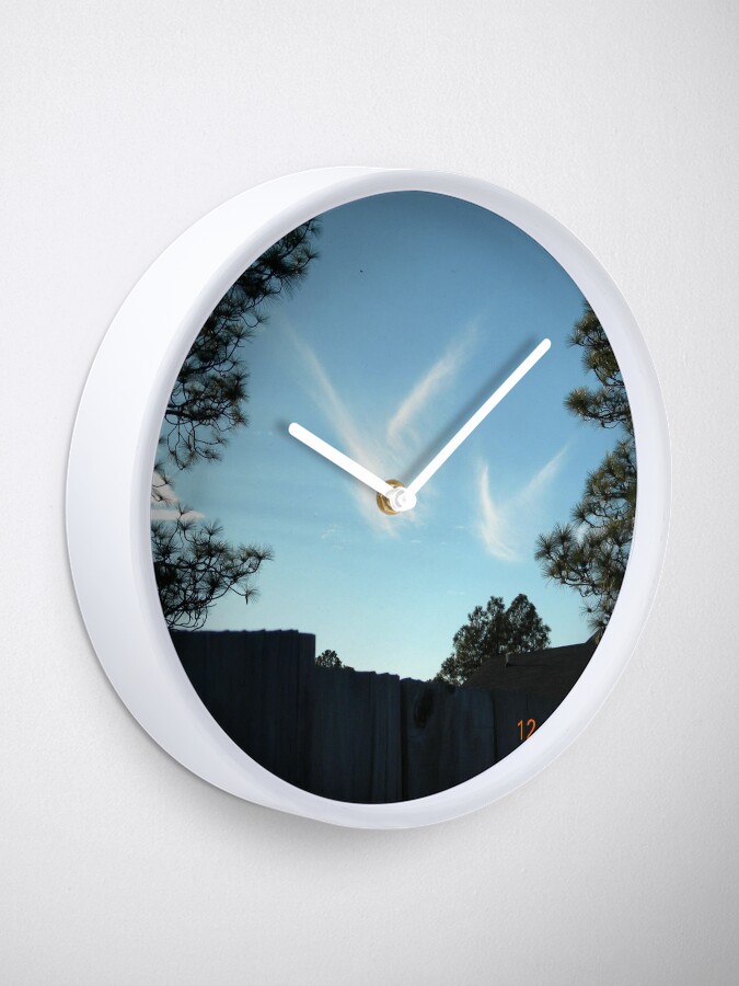 Alternate view of Christmas Eve Snow Angels Clock