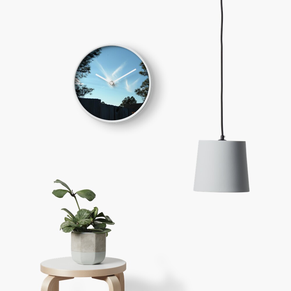 Christmas Eve Snow Angels Clock