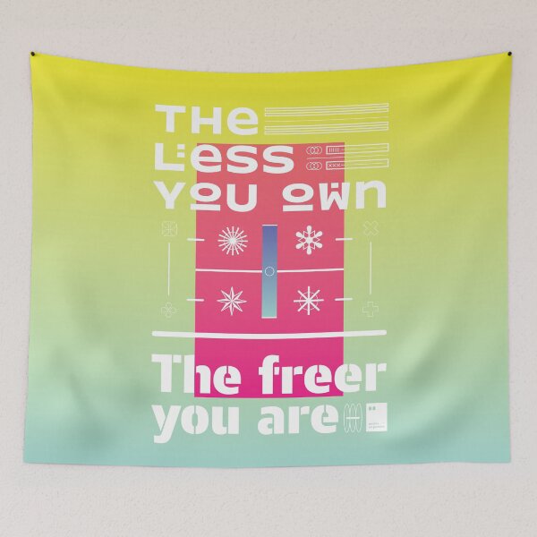 Item preview, The less you own, the freer you are designed and sold by quotesonposters.