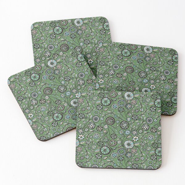 Item preview, Green fields of Flowers -  Spring Green Palette designed and sold by Sketchbook Designs.