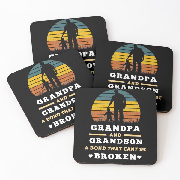 Item preview, Grandparents Day Gift for Grandfather - Vintage Sunset Grandpa Grandson Bond Design - Best Gift for Grandpa designed and sold by OneandHalf.