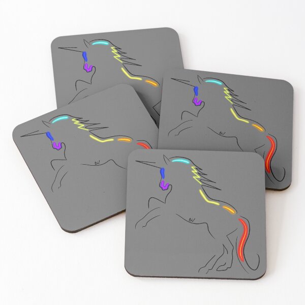 Item preview, Rainbow unicorn line art designed and sold by BV-creas.