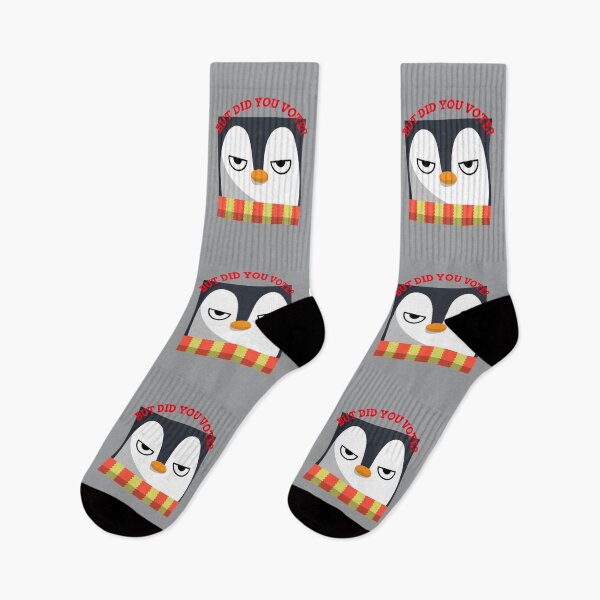 Item preview, Vex Angry Penguin - Did you vote - Sarcastic Funny Sad Board Festive Christmas Dry Humour Cute Artwork designed and sold by CreatedbyJR.