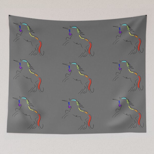 Item preview, Rainbow unicorn line art designed and sold by BV-creas.