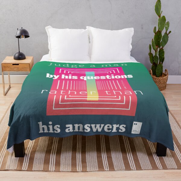 Item preview, Judge a man by his questions rather than his answers. designed and sold by quotesonposters.