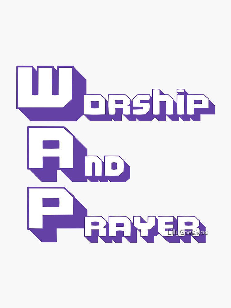 Thumbnail 3 of 3, Sticker, Worship And Prayer designed and sold by LillyGoesMoo.