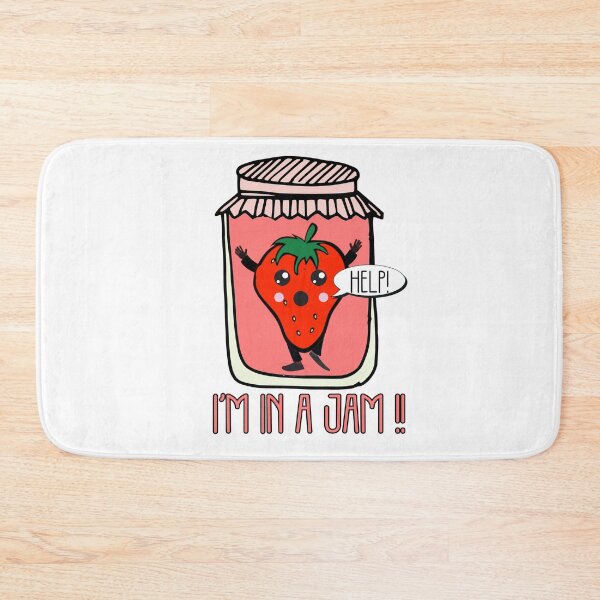 Item preview, Help I'm in a Jam Strawberry Jam Pun Meme Funny designed and sold by funnytshirtemp.