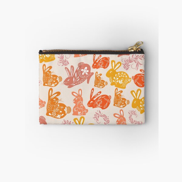 Item preview, Warm beige cute bunnies plants pattern gift design designed and sold by Michael Schmidt.
