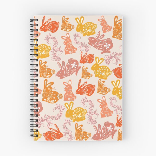 Item preview, Warm beige cute bunnies plants pattern gift design designed and sold by Michael Schmidt.